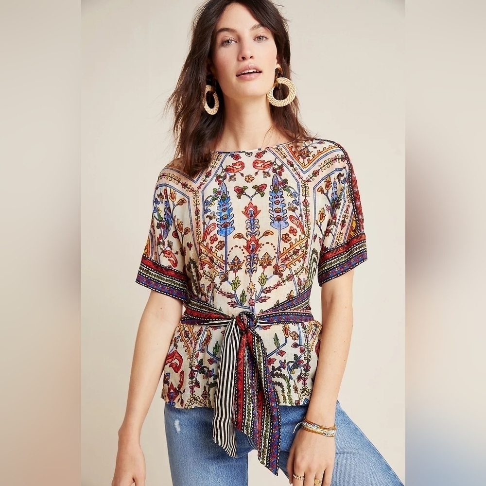 Vineet Bahl Meknes Embroidered Shirt Top